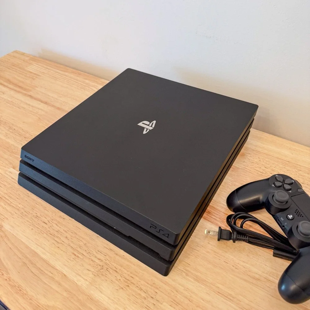 Sony PlayStation 4 PS4 Pro 1TB Console Jet Black with DualShock 4 Controller